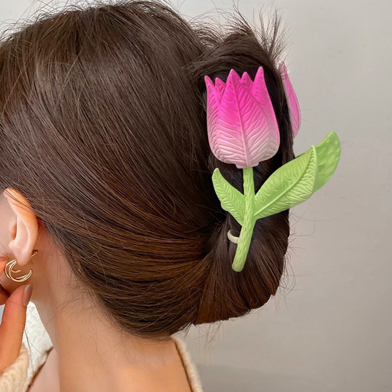 Kẹp tóc Haimeikang hình hoa tulip phong cách Hàn Quốc chất lượng cao dành cho nữ