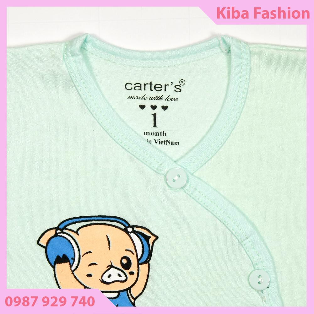 Bộ Quần Áo Cộc Tay mùa hè, chất COTTON, mềm mịn và thấm hút mồ hôi cho Bé từ 4-10kg (hình in thay đổi theo lô hàng)