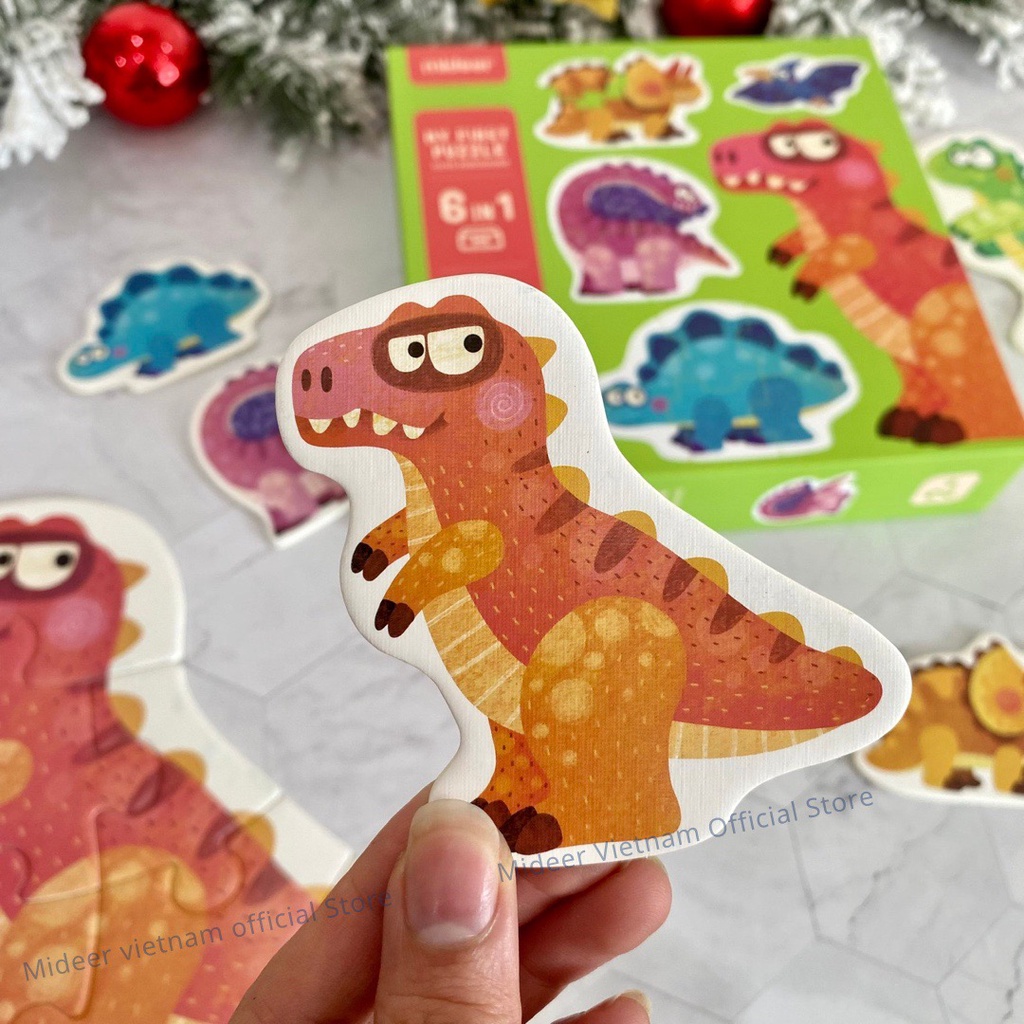 Đồ Chơi Ghép Hình Cho Bé Mideer My First Puzzle Dinosaurs