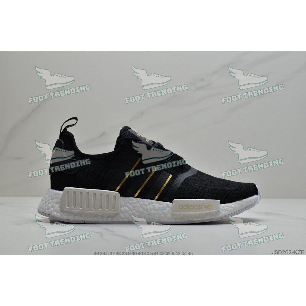 Genuine Adidas NMD R1 Primeknit Triple Black FW6434 Men Women Unisex Running Sports Shoes JSD262-KZE 0423