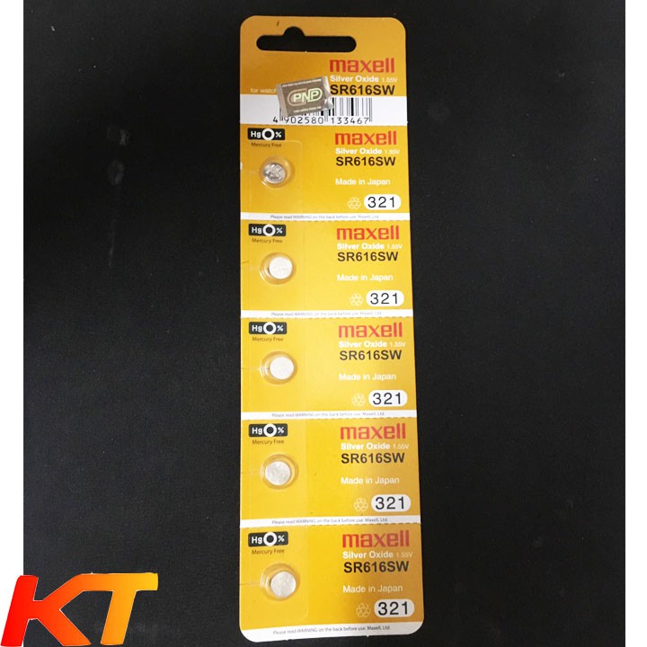 PIN SR616, SR616SW, 321 1.55V MAXELL PIN ĐỒNG HỒ.