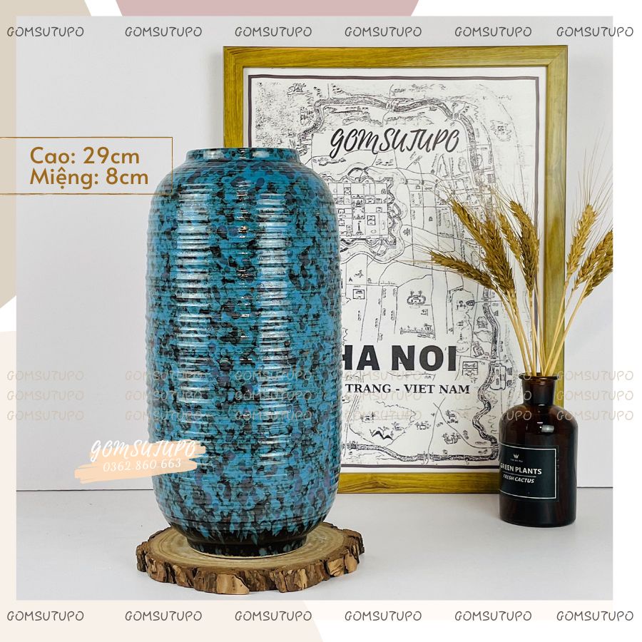 Lọ Hoa Hoả Biến Men PHÁP Bình Hoa Trang Trí Decor - gomsutupo - Gốm Sứ TUPO Gốm Sứ Bát Tràng