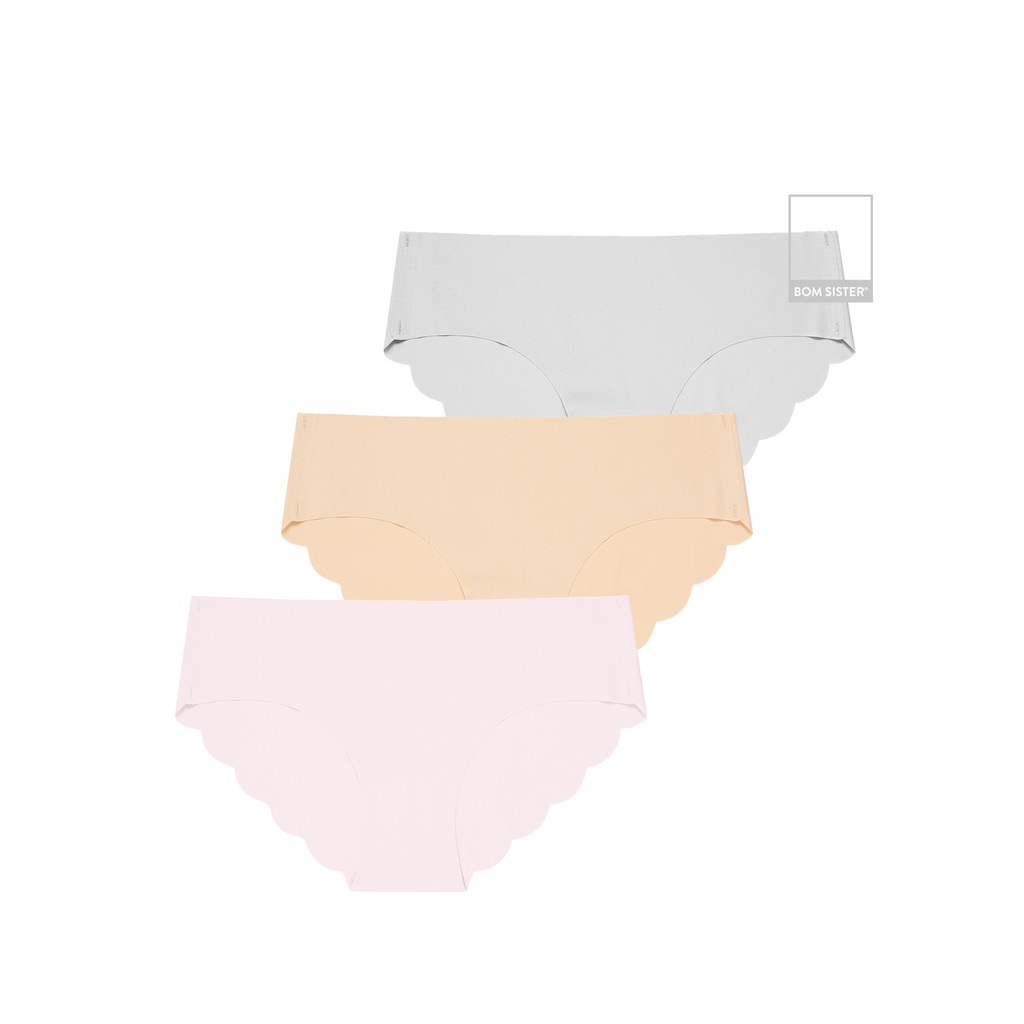  Combo 3 quần lót su viền hoa không viền lưng vừa đáy ép phần 1 BOM SISTER CBQ3019 | BigBuy360 - bigbuy360.vn