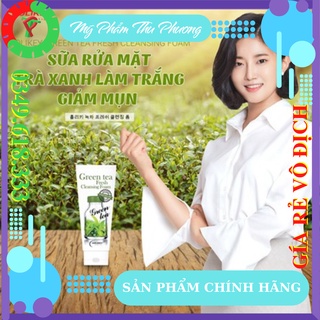 Sữa rửa mặt trà xanh cho da dầu mụn làm trắng da ⚜️ mỹ phẩm Hàn Quốc chính hãng HOLIKEY GREEN TEA FRESH CLEANSING FOAM