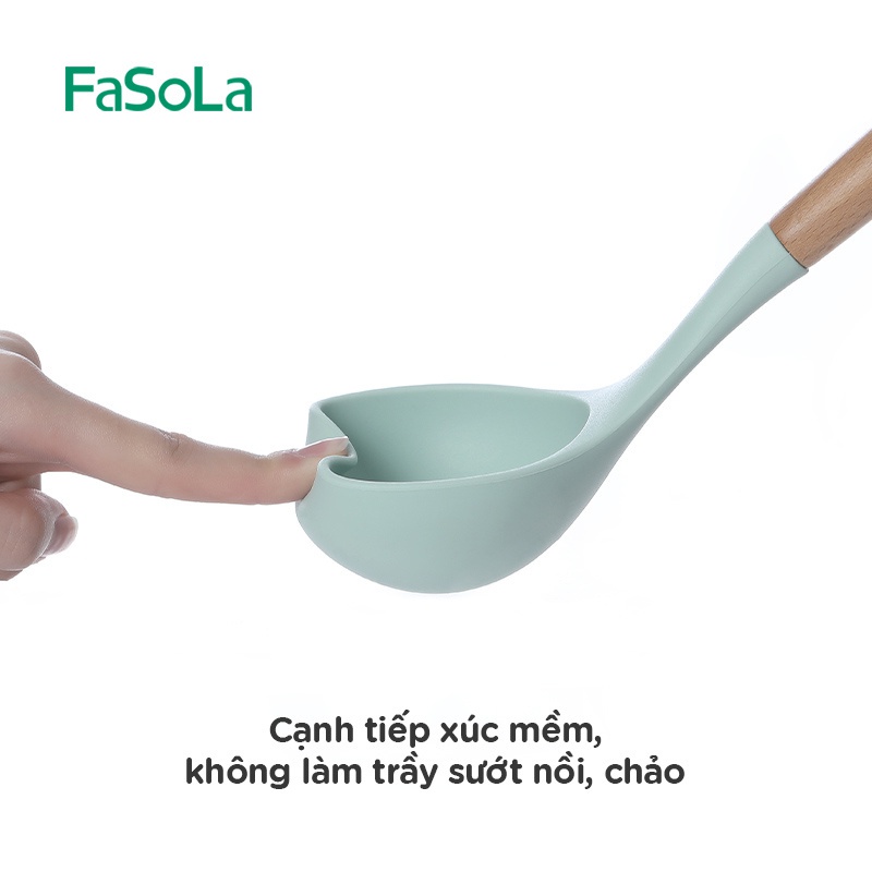 Bộ đồ dùng nấu ăn tay cầm gỗ FASOLA FSLSH-121