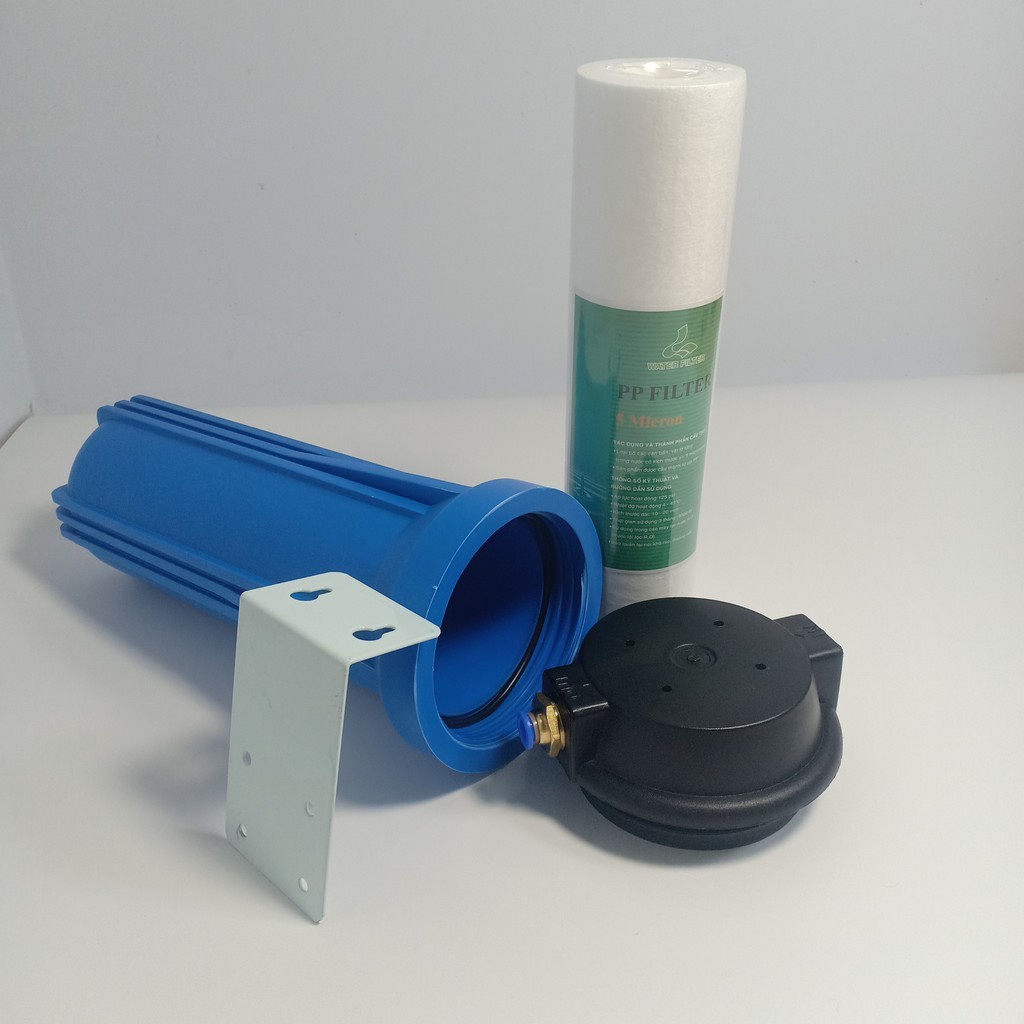 Cốc lọc rác lọc bụi hệ thống phun sương - 1 Răng ngoài 21- 8 mm cho đầu ra của lọc kèm đủ phụ kiện như hình