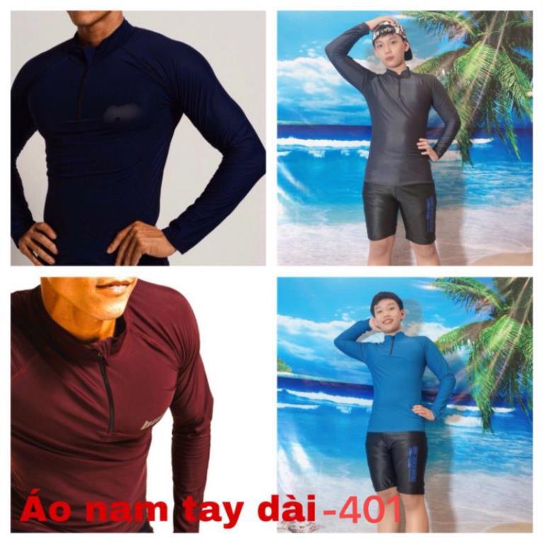 ☊◎Áo bơi tay dài nam 401(30-100kg) 🥇 Đẹp