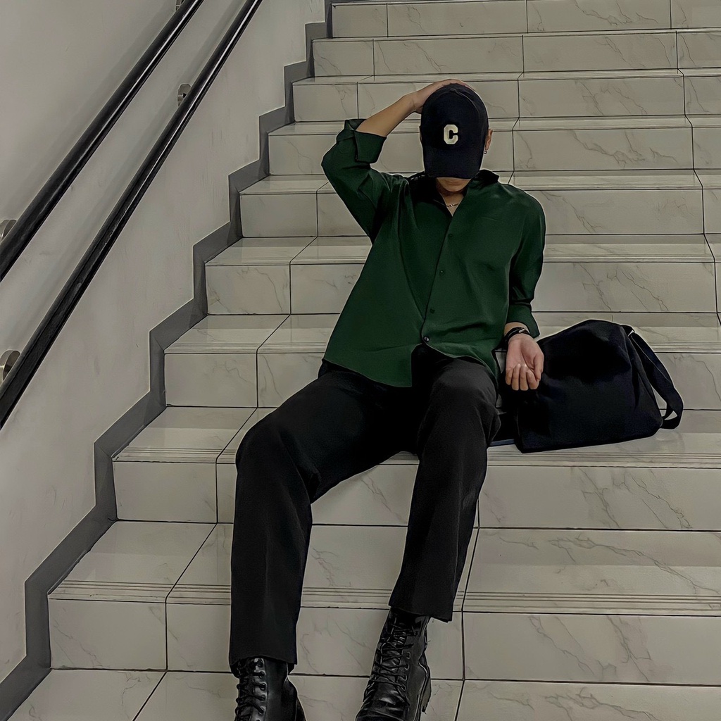 Sơ mi xanh hot hit siêu chất