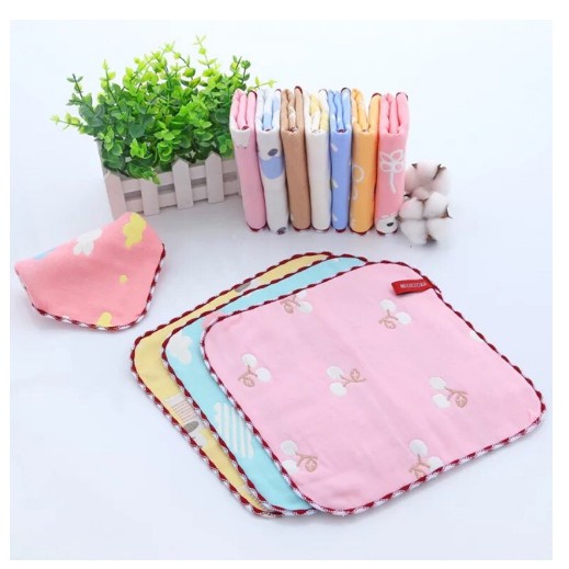 Set 5 khăn sợi tre kích thước 25x25cm cho bé