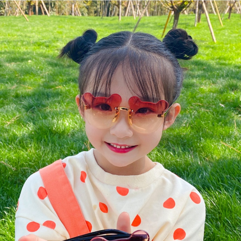 (KIQI-FASHION) COD Kính Mát Gọng Hình Gấu Đáng Yêu Thời Trang Cho Bé