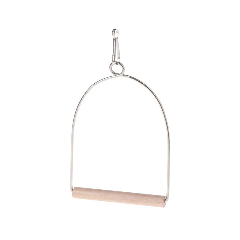 Xích Đu Đứng Kiêm Chỗ Đậu Hình Chữ U Bằng Gỗ Tự Nhiên Treo Lồng Chim Vẹt