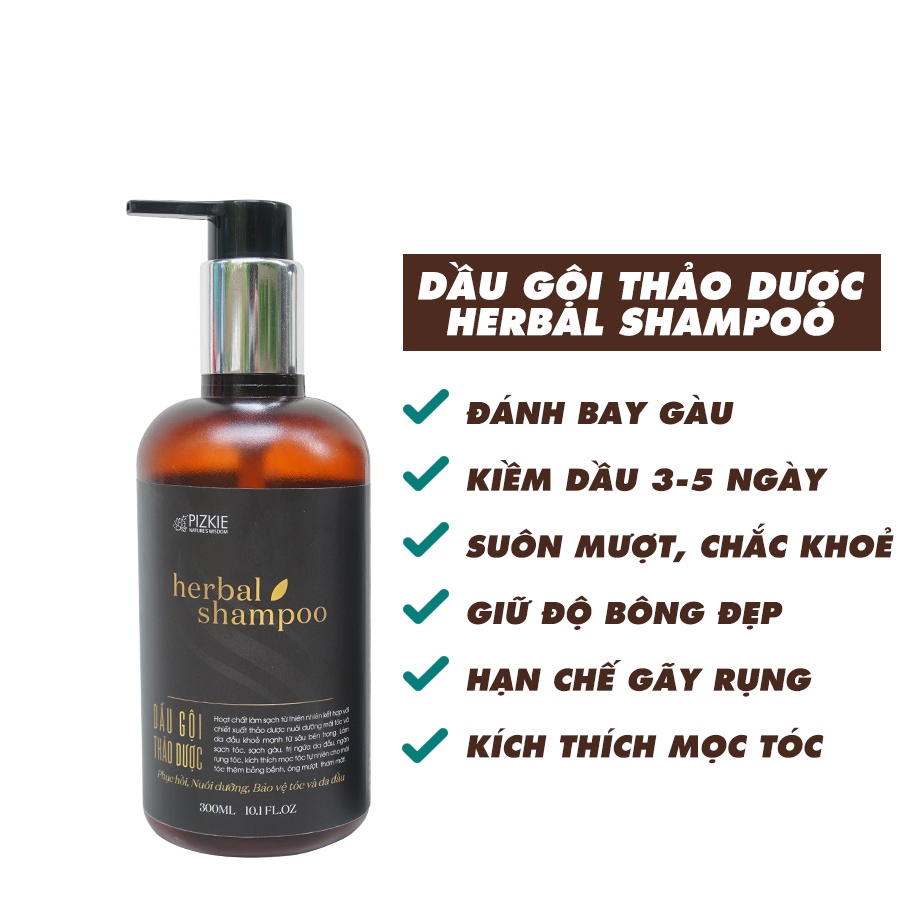 Dầu Gội Thảo Dược HERBAL SHAMPOO PIZKIE Túi 1000ml
