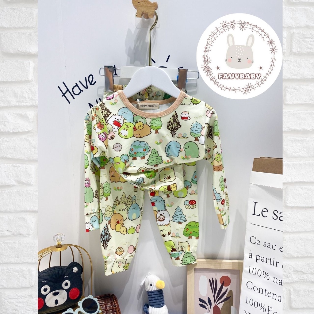 Bộ Dài Tay Cho Bé MINKY MOM Thun 3D Chủ Đề Hoạt Hình Vui Nhộn Bắt Mắt Động Vật Cute Trẻ Em 0 1 2 3 4 5 Tuổi - Favybaby