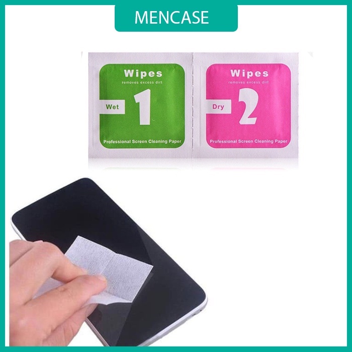 Giấy Lau 1 2 Cho Kính Cường Lực, Màn hình điện thoại, ốp lưng kính, trước khi dán màn hình cường lực