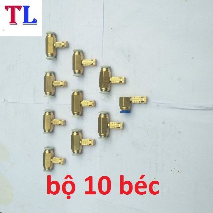 bộ 10 béc phun sương bằng đồng - béc phun sương