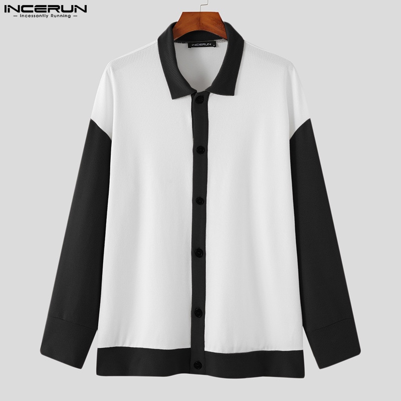 Áo khoác kimono INCERUN dệt kim tay dài dáng rộng cài nút thời trang cho nam giới tùy chọn màu sắc