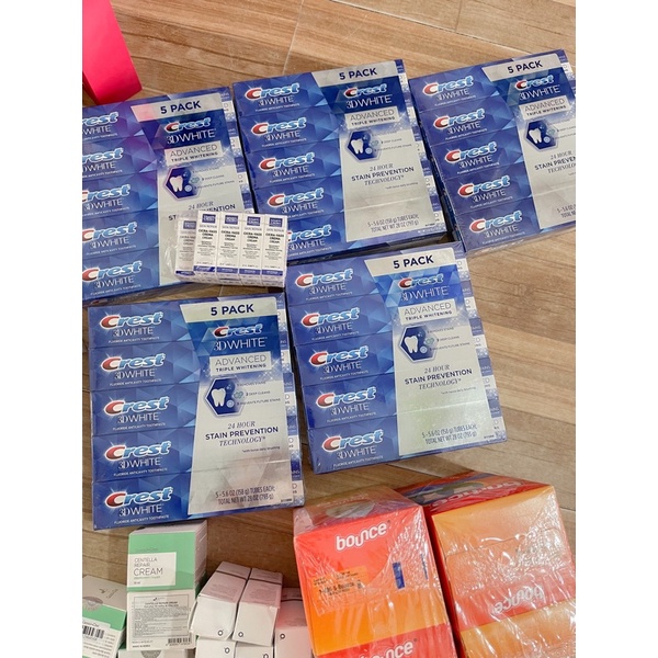 Kem đánh răng Crest 3D White Advanced whitening 158g