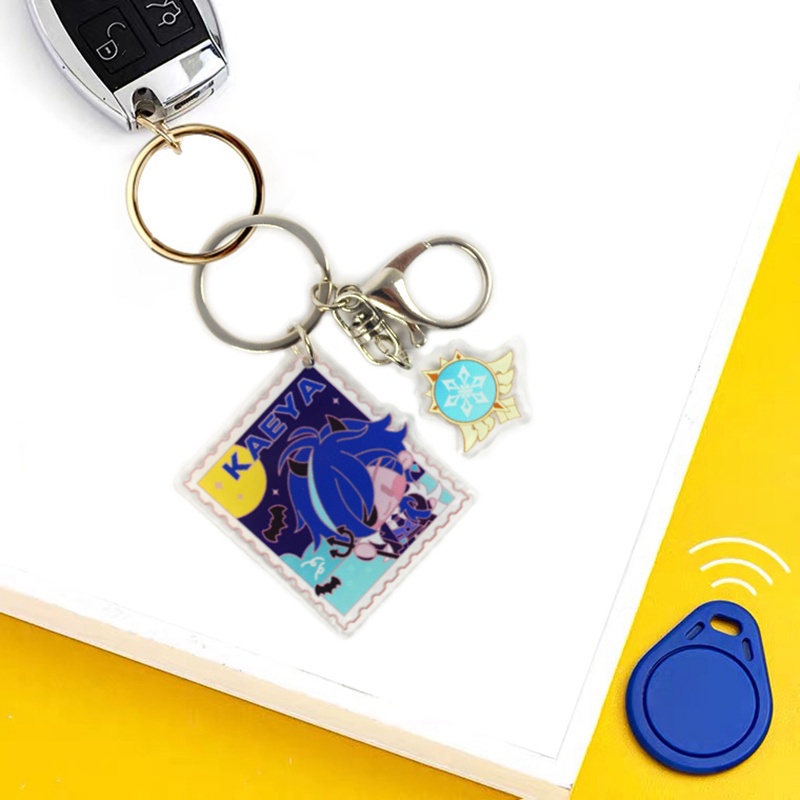 Móc khóa acrylic Tmdbyx có khung hình hoạt hình Genshin Impact xinh xắn dùng để trang trí