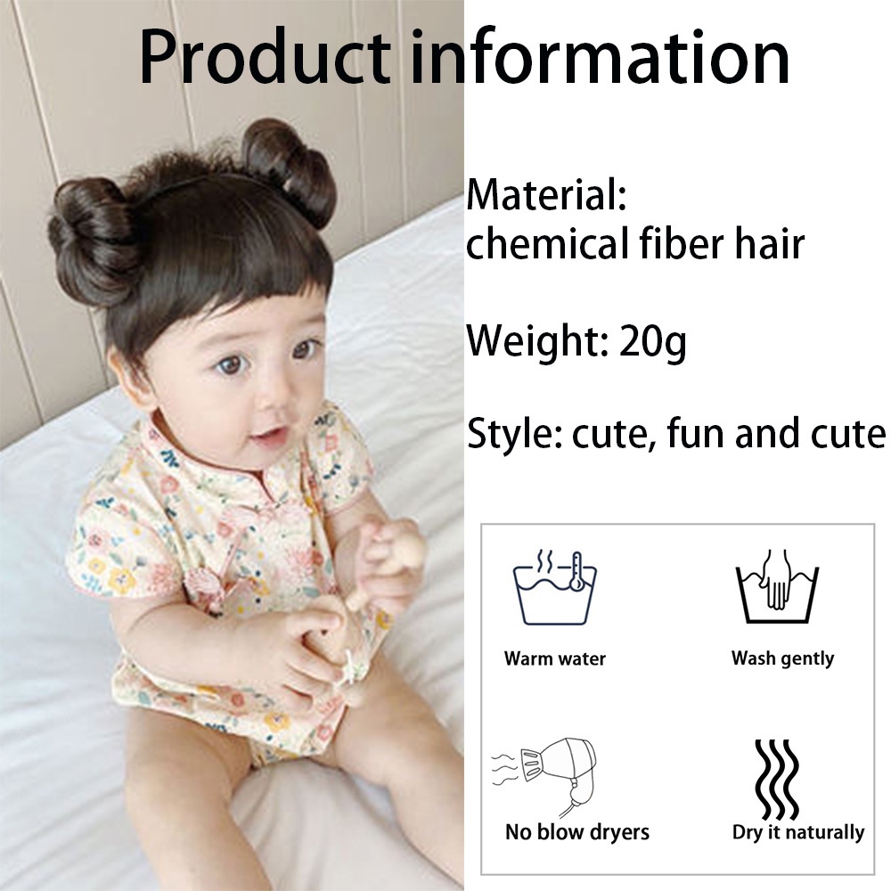 Tóc giả WIGSIN có băng đô sinh động dễ thương cho bé gái chất lượng cao