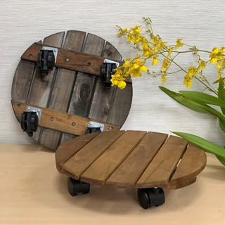 ĐẾ GỖ ĐỂ CHẬU CÂY CÓ BÁNH XE