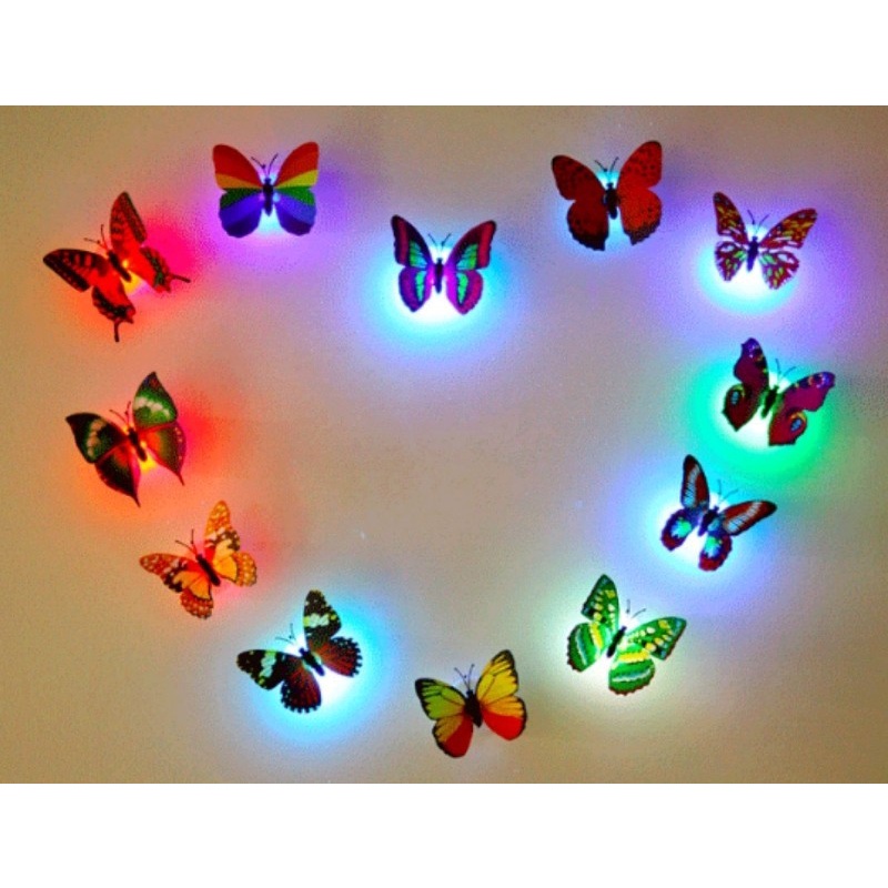 Đèn Led HÌNH BƯỚM 3D Dán Tường Trang Trí