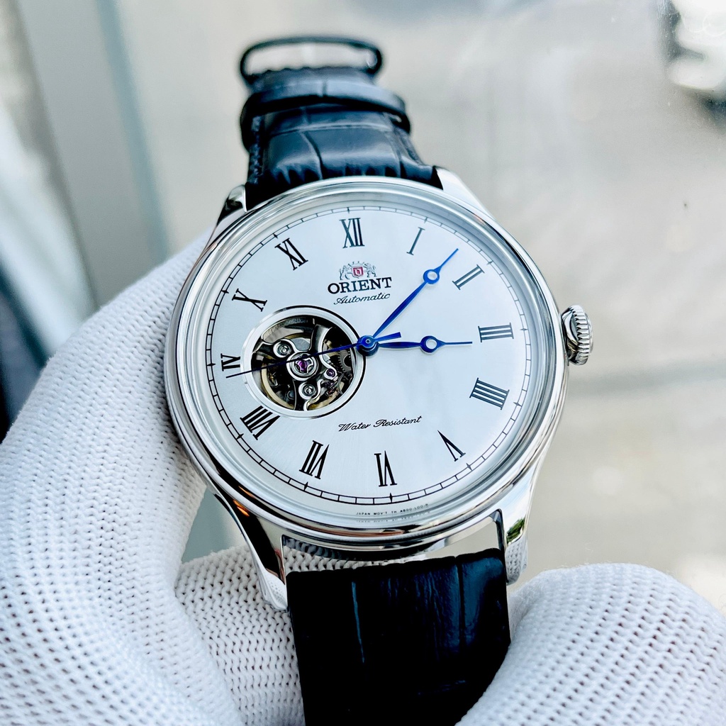 Đồng Hồ Nam Tự Động Orient Caballero FAG00003W0 Viền Bác Kính Khoáng Dây Da Đen Size 43mm Chống Nước 50M