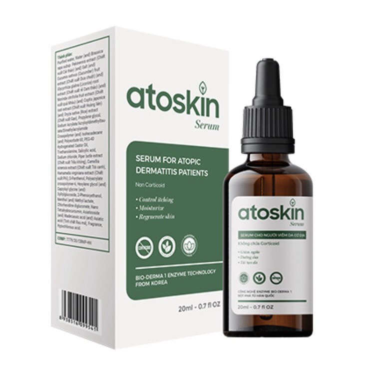 Bộ sản phẩm ATOSKIN - Hỗ trợ cho người viêm da cơ địa không chứa Corticoid