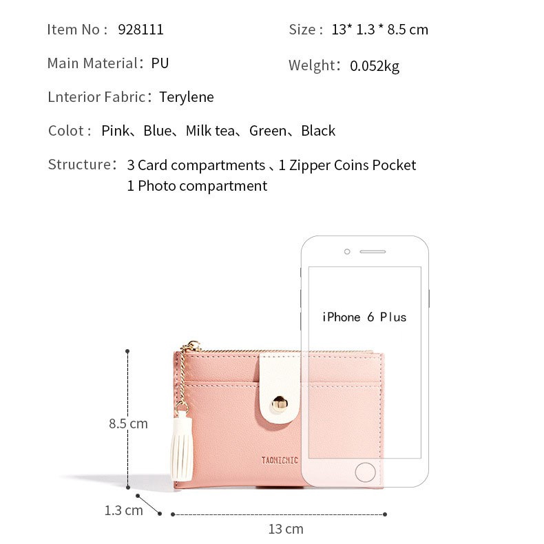 Ví Nữ Mini Da Pu Thời Trang Hàn Nhiều Ngăn | BigBuy360 - bigbuy360.vn