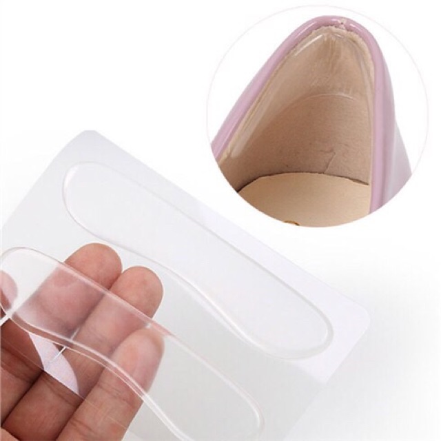 Lót giày silicon chống đau gót chân( 2 miếng)