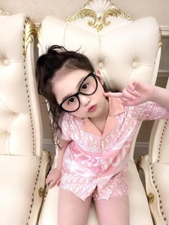 Bộ pizama lụa đùi (18-30kg) cho bé gái