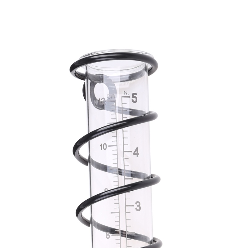 Dụng Cụ Đo Lượng Mưa Kính 5 inch Kèm Cọc Đo Lường Tiện Dụng Cho Sân Vườn