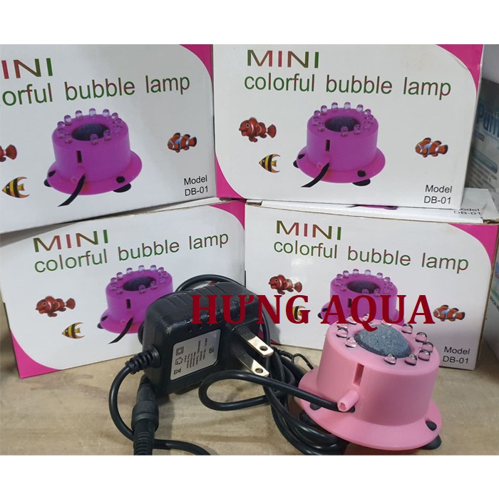 ĐÈN LED MINI TÍCH HỢP ĐÁ SỦI OXY TRANG TRÍ BỂ CÁ, ĐÁ SỦI OXY CÓ ĐÈN BỂ CÁ CẢNH