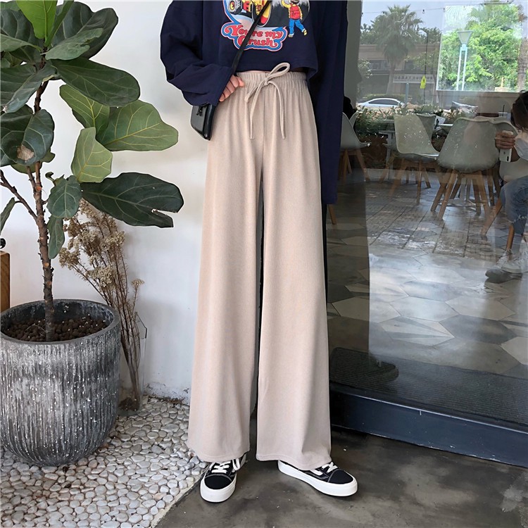 Quần Dài Lưng Cao Vải Mỏng Thời Trang Mùa Thu Cho Nữ | BigBuy360 - bigbuy360.vn