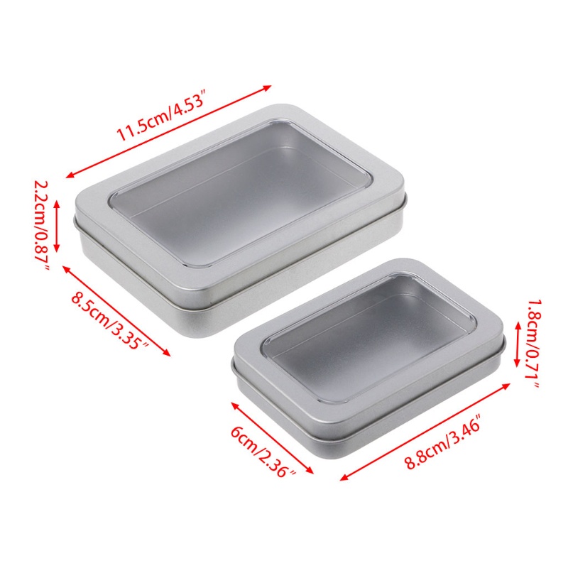 Aoto Hộp Thiếc Hình Chữ Nhật Đựng Trang Sức Tiện Dụng