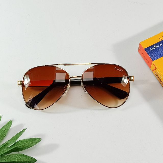 Mắt kính thời trang nam nữ màu nâu phong cách _ đi ngày và đêm