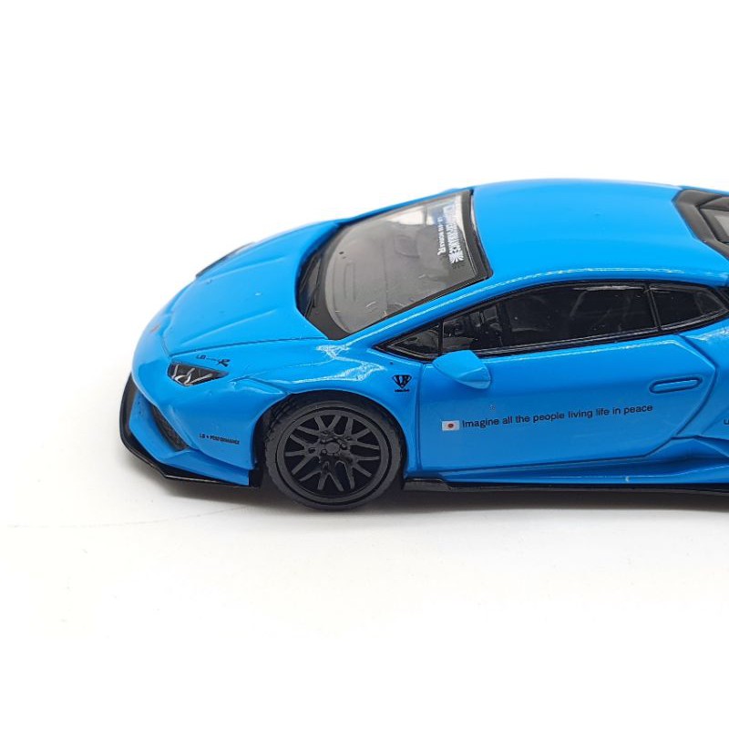 Xe Mô Hình LB* Works Lamborghini Huracán - Light Blue LHD 1:64 Mini GT (Xanh)