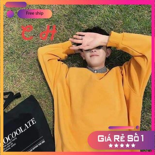 Áo SWEATER NAM ✪FREESHIP✪ ÁO FORM RỘNG TRƠN MÀU VÀNG
