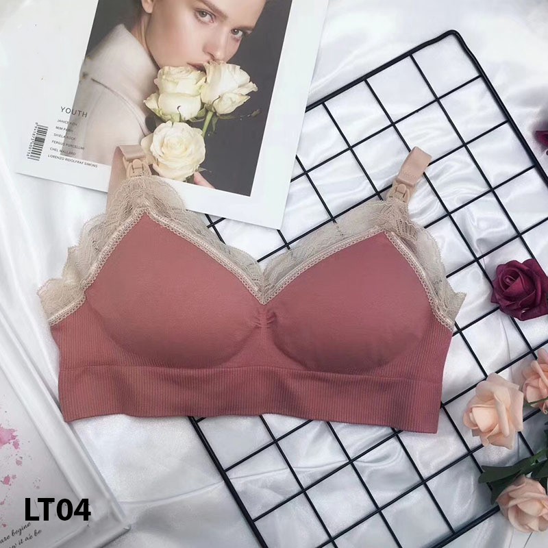 Áo Lót Bầu Cho Con Bú Chống Chảy Sệ Pha Ren-ÁO LÓT BẦU CAO CẤP- ÁO LÓT BẦU CAO CẤP GIÁ RẺ