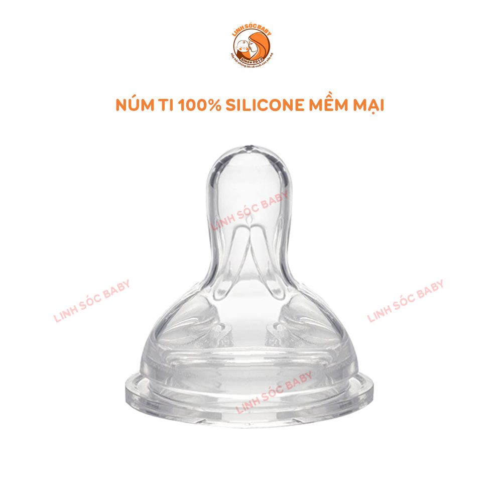 Bộ núm ti Medela chính hãng, cho trẻ 0-6 và trên 6 tháng,  dùng với bình Medela, Mama's Choice, Spectra cổ hẹp, Unimom