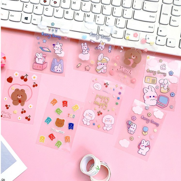 Tấm miếng dán sticker chống nước trang trí hộp nhựa cốc nhựa laptop ST82