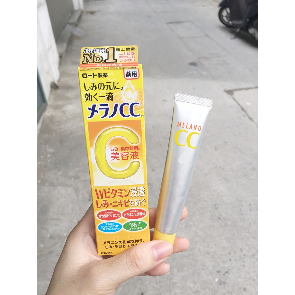 Serum Trắng da CC Melano 20ml Vitamin C làm mờ thâm, tàn nhang