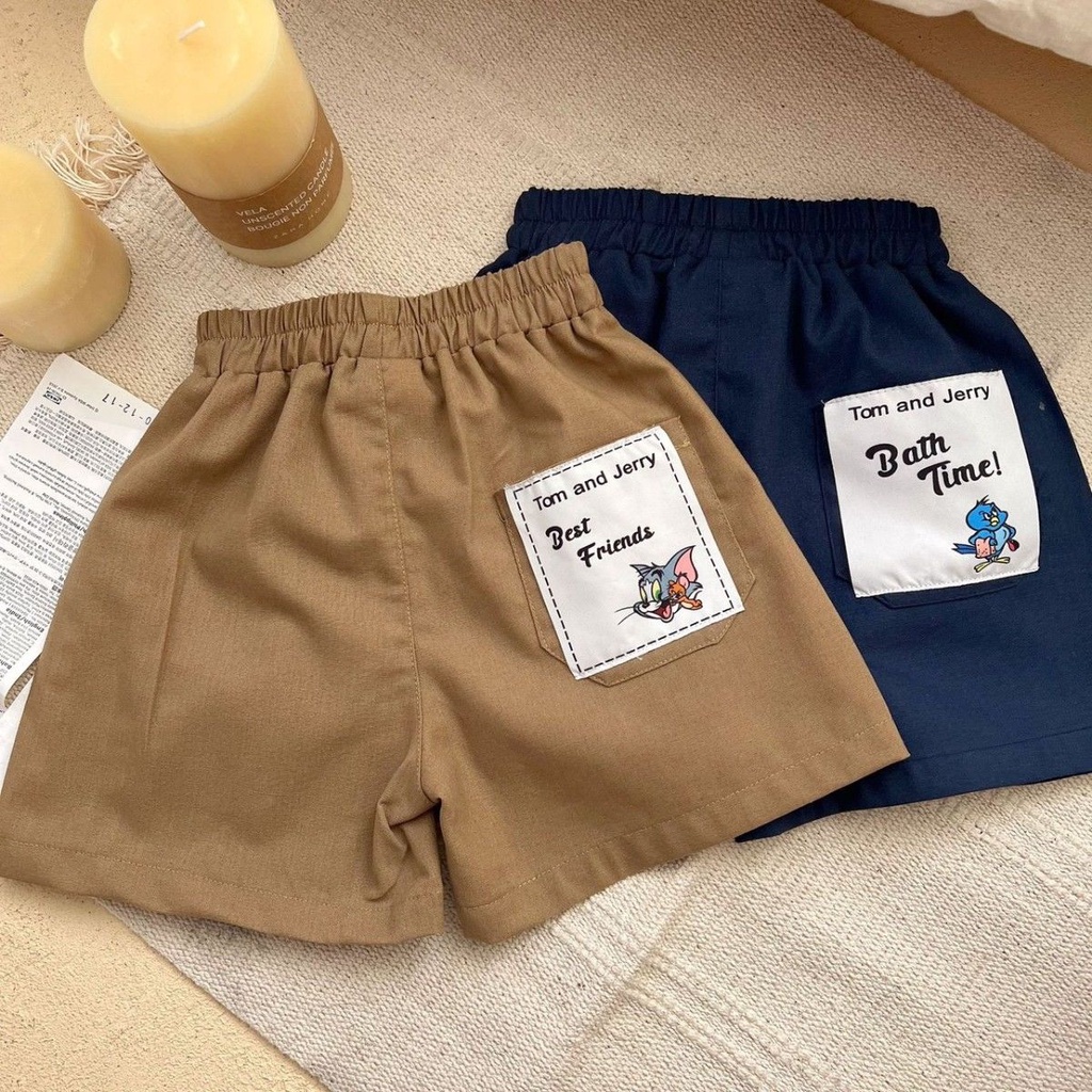 [Babycat Hàng Có Sẵn Bán Chạy Quần Short Phong Cách Nhật Bản Hàn Quốc Thời Trang Mùa Hè In Hình Hoạt Hình Dễ Phối Đồ Dành Cho Trẻ Em