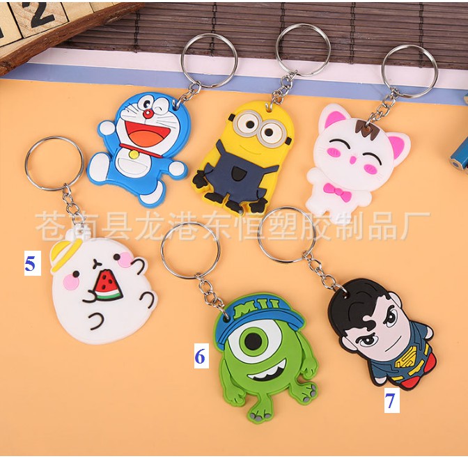 Combo 100 móc khoá thú dẻo size 4cm trộn hơn 20 mẫu