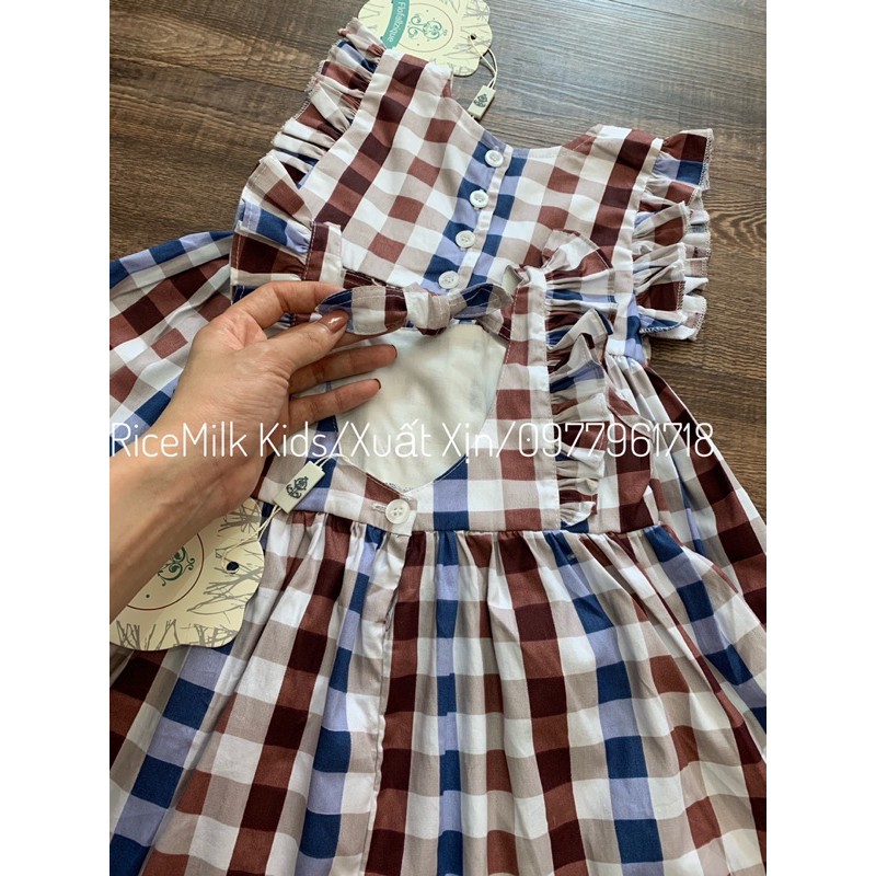 Váy Đầm Kẻ Ô hàng xuất dư xịn cho Bé Gái
