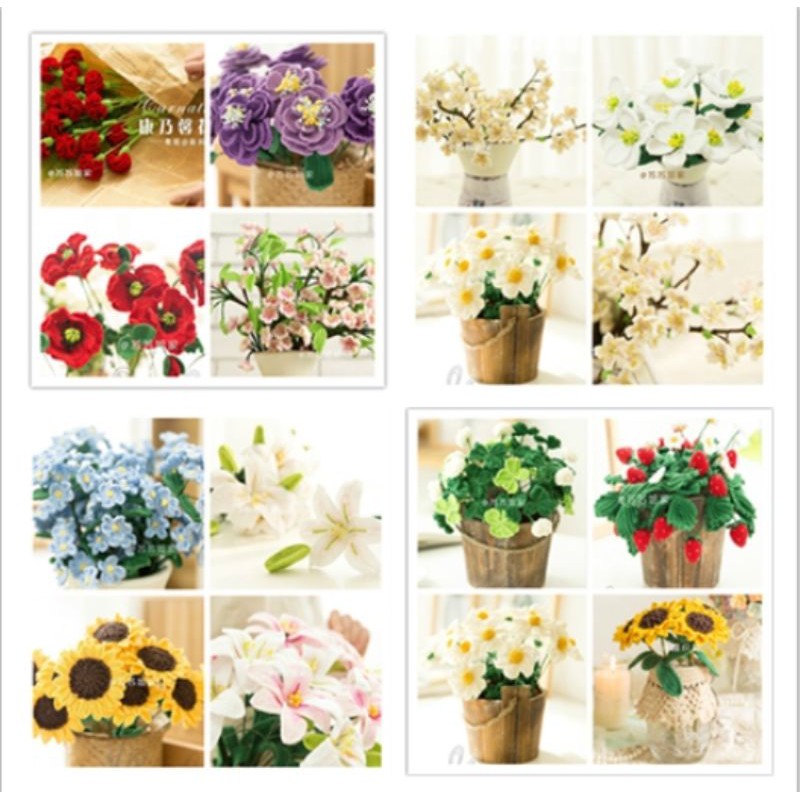Hướng dẫn móc 13 mẫu hoa xinh xắn