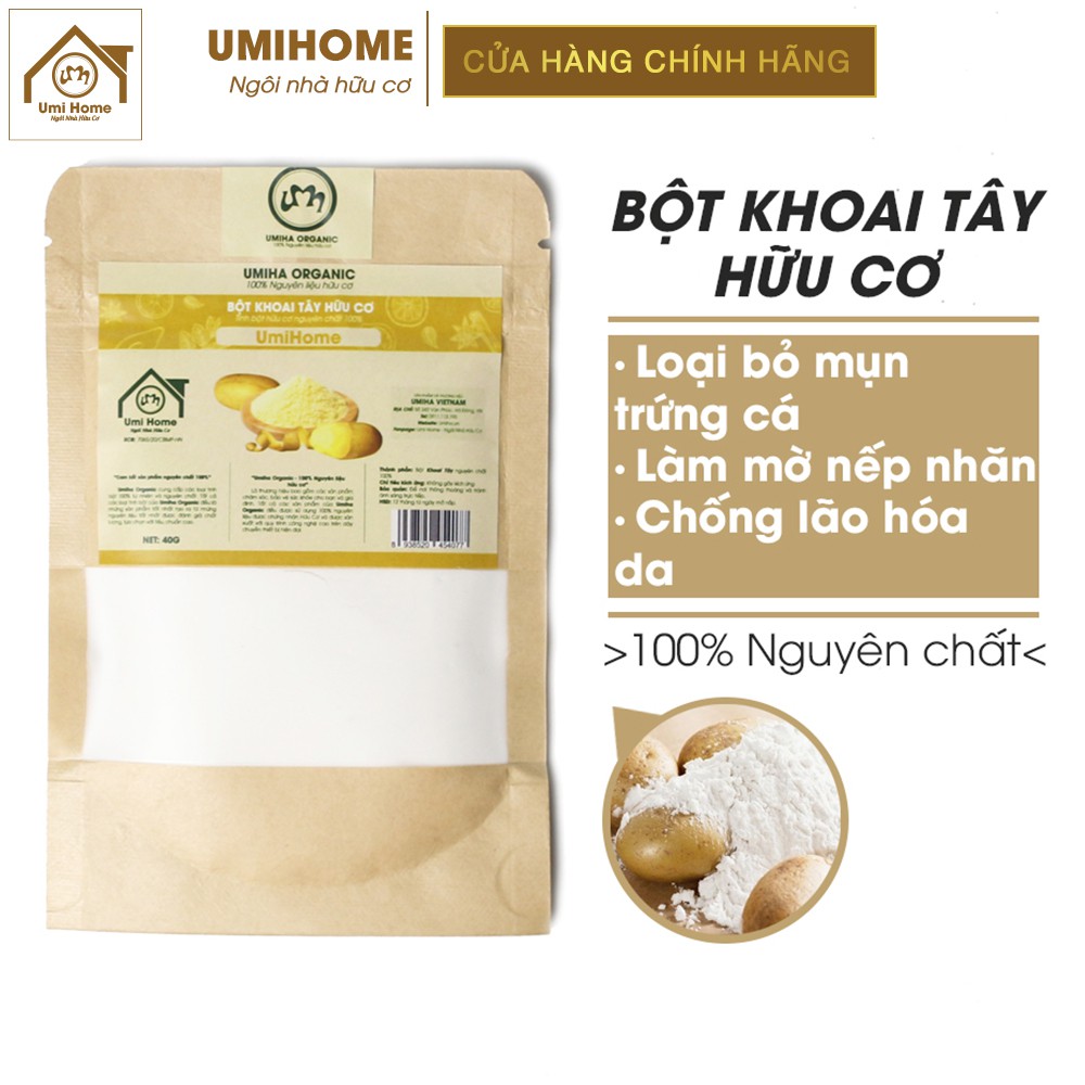 Bột Khoai Tây hữu cơ UMIHOME nguyên chất | Potato flour 100% Organic 40G