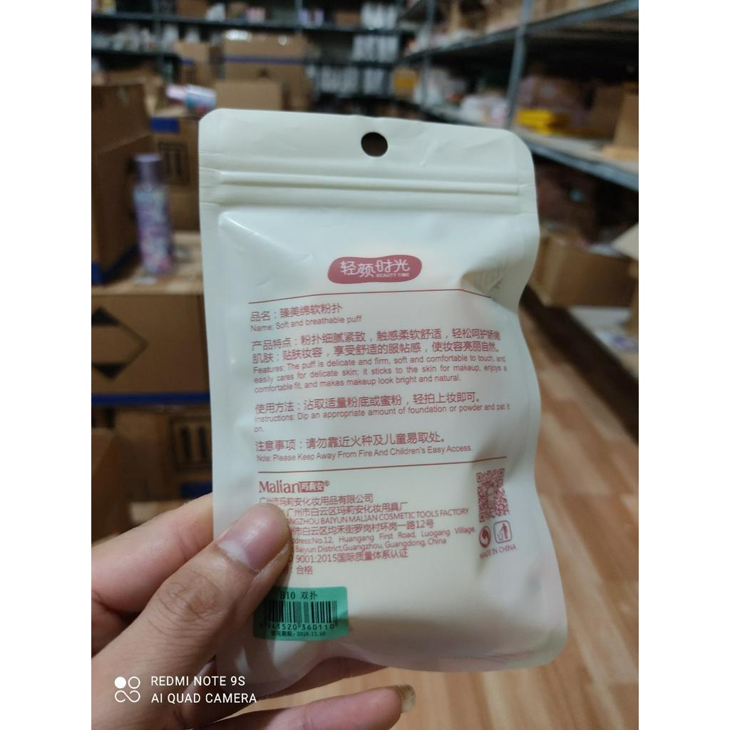 set 2 túi bông mút malian