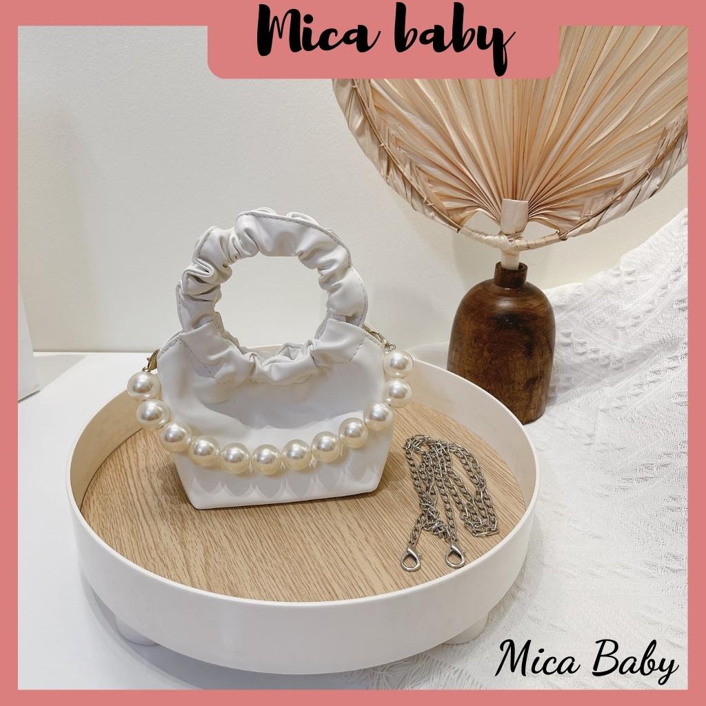 Túi xách nữ mini đeo chéo quai chun da mềm cao cấp Mica baby TC01