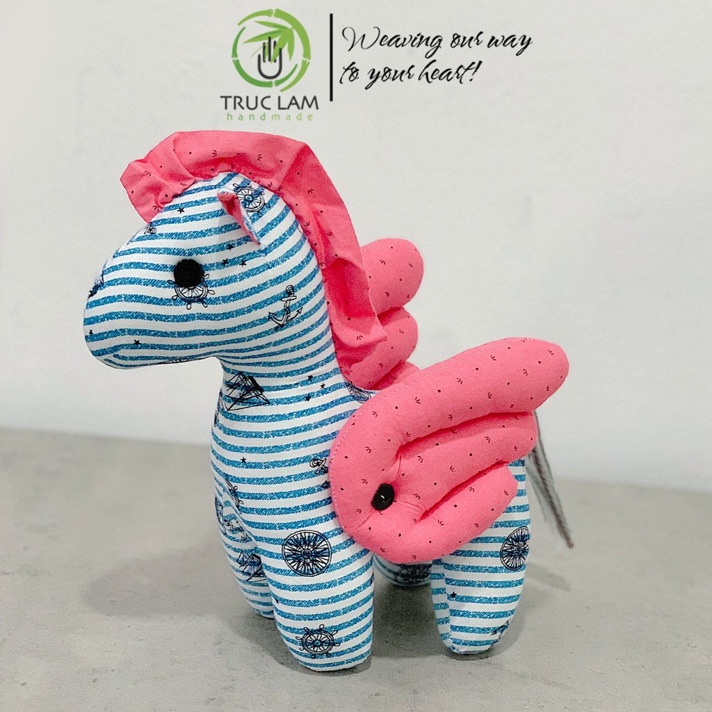 Đồ Chơi Cho Bé Thú Nhồi Bông Hình Con Ngựa Pony Vải Hoa Bông Gòn Cao Cấp P1 – Trúc Lâm Handmade