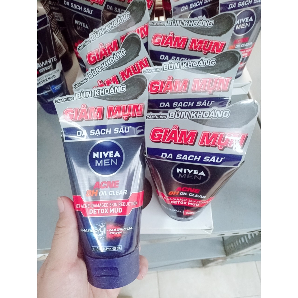 [Nivea] Sữa Rửa Mặt Nivea Men Deep Rapid Acne Oil Clear (100G)